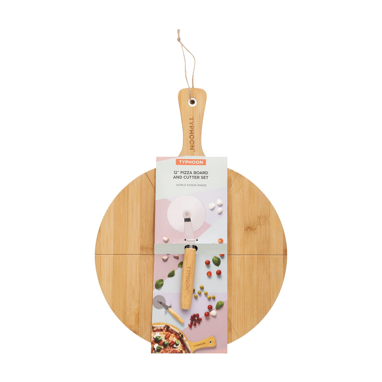 Typhoon World Foods Pizza Board & Cutter Set