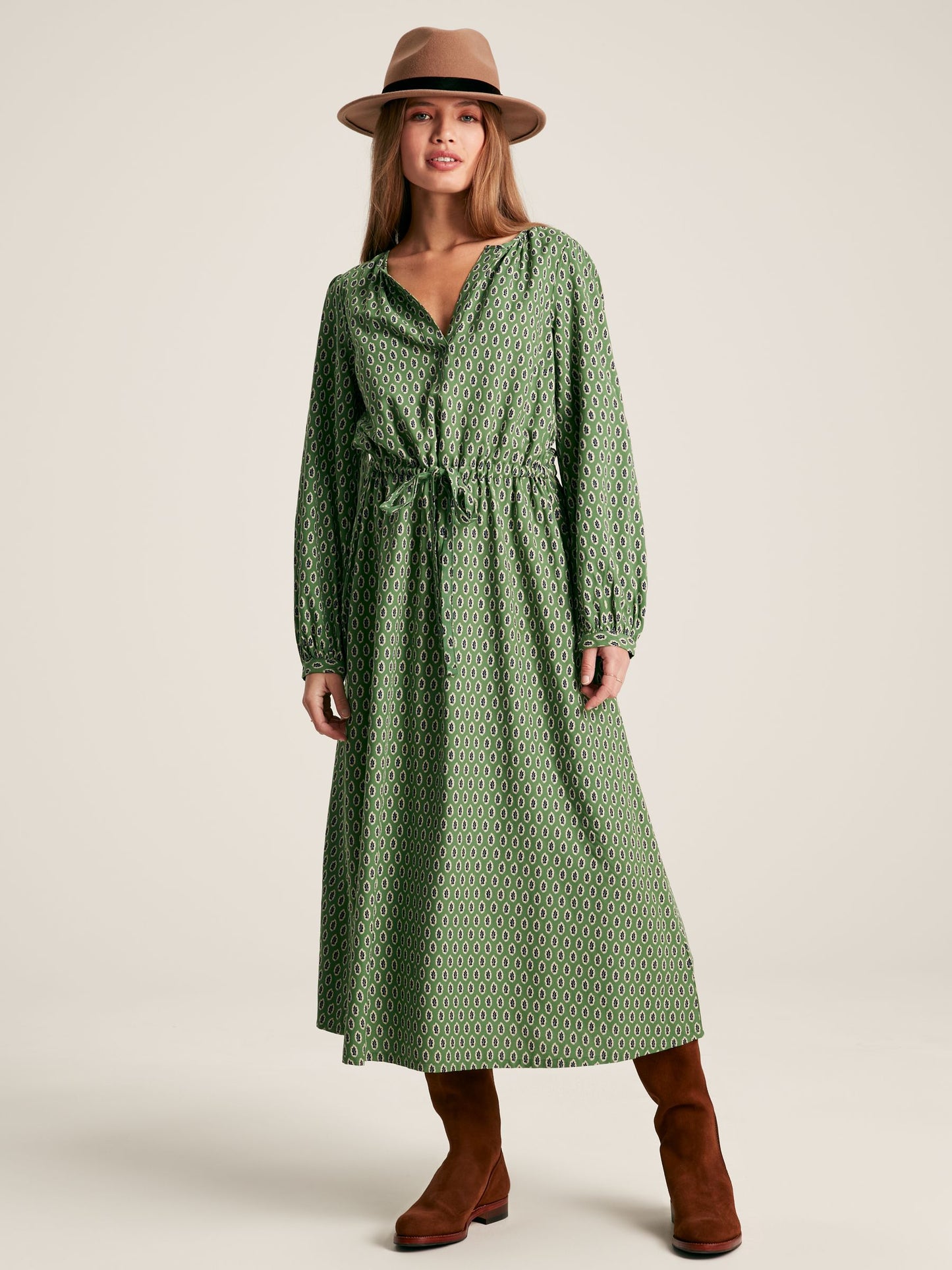 Joules Imogen Long Sleeve Midi Dress