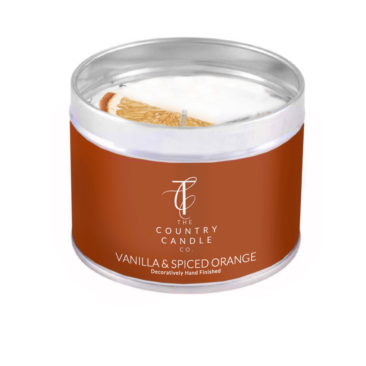 The Country Candle Co Vanilla & Spiced Orange Pastel Tin Candle