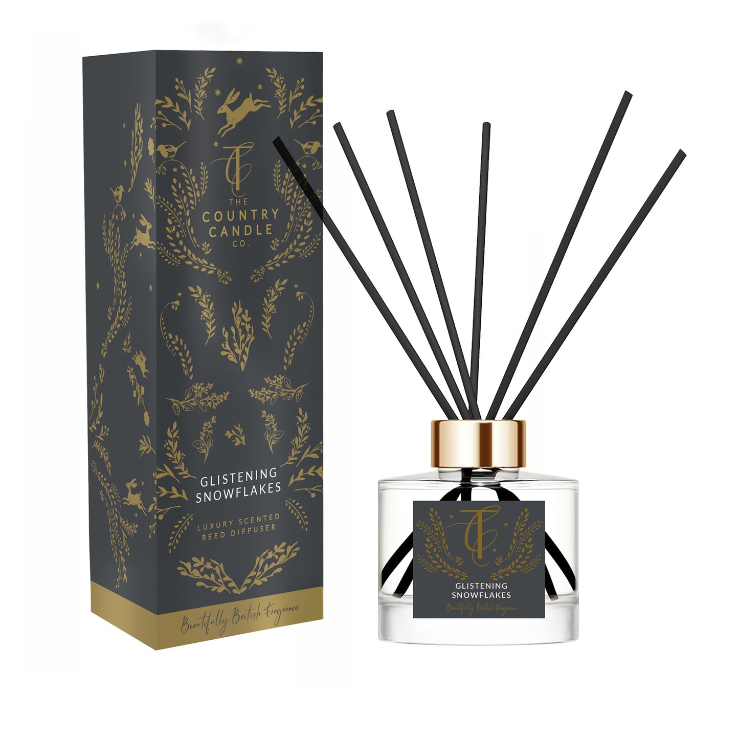 The Country Candle Co Glistening Snowflakes Reed Diffuser