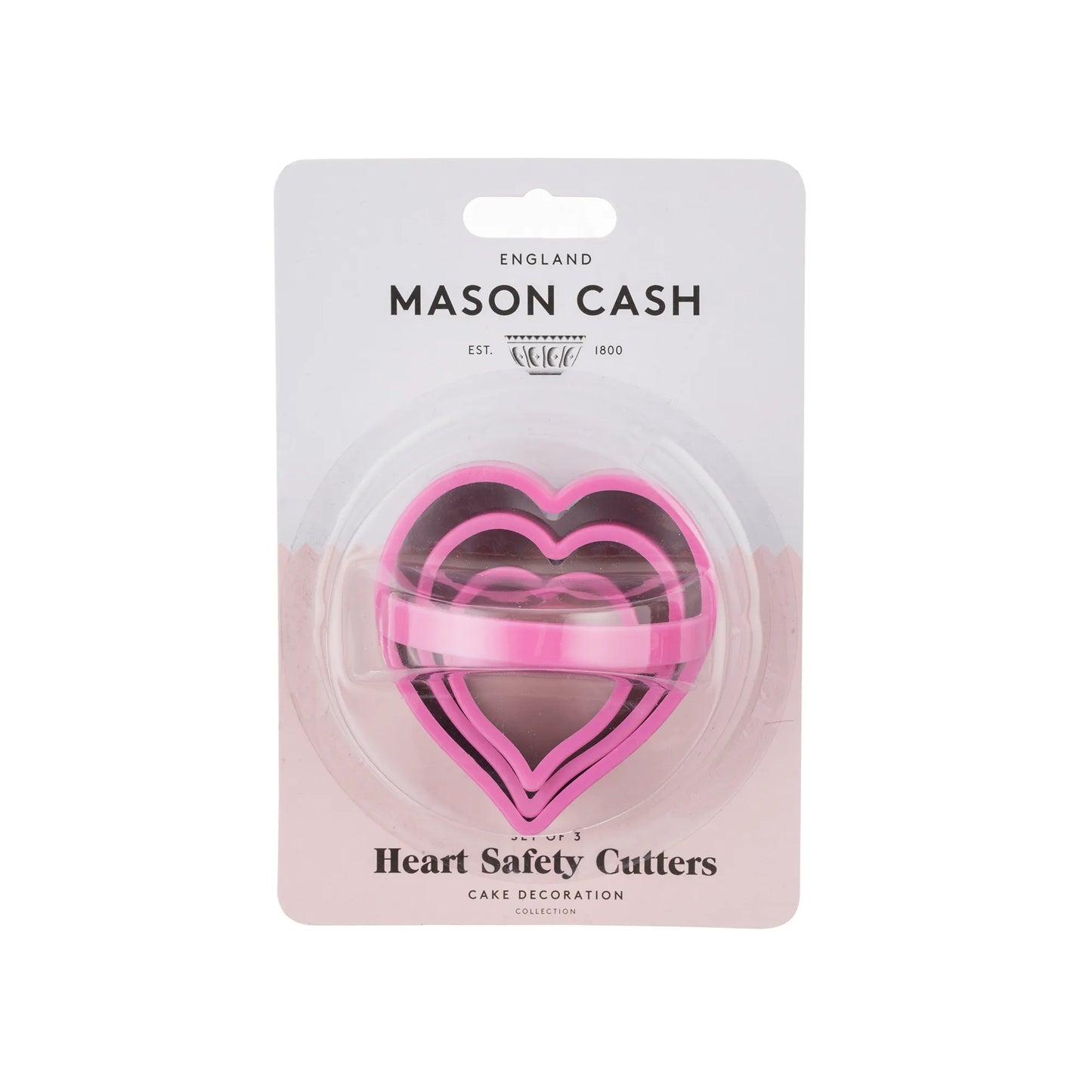 Mason Cash Set of 3 Heart Safety Cutters