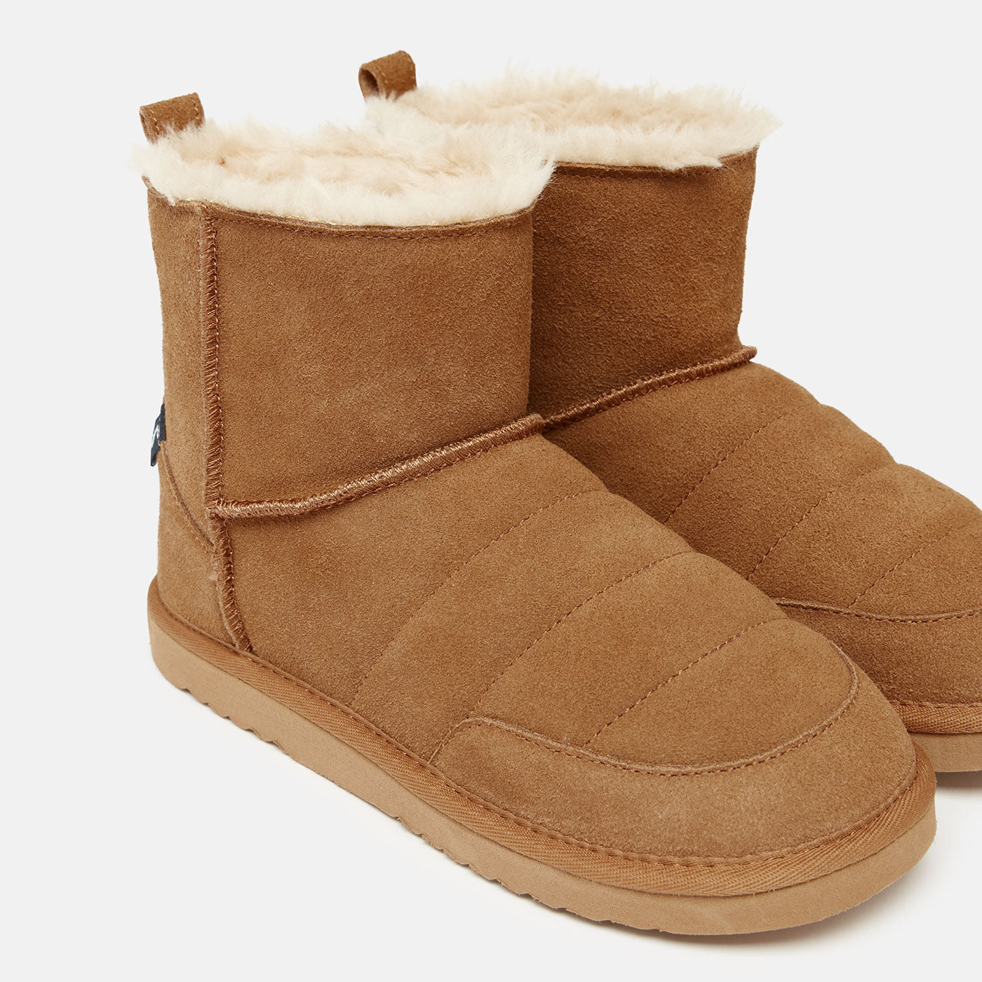 Joules Riley Faux Fur Suede Slipper Boots