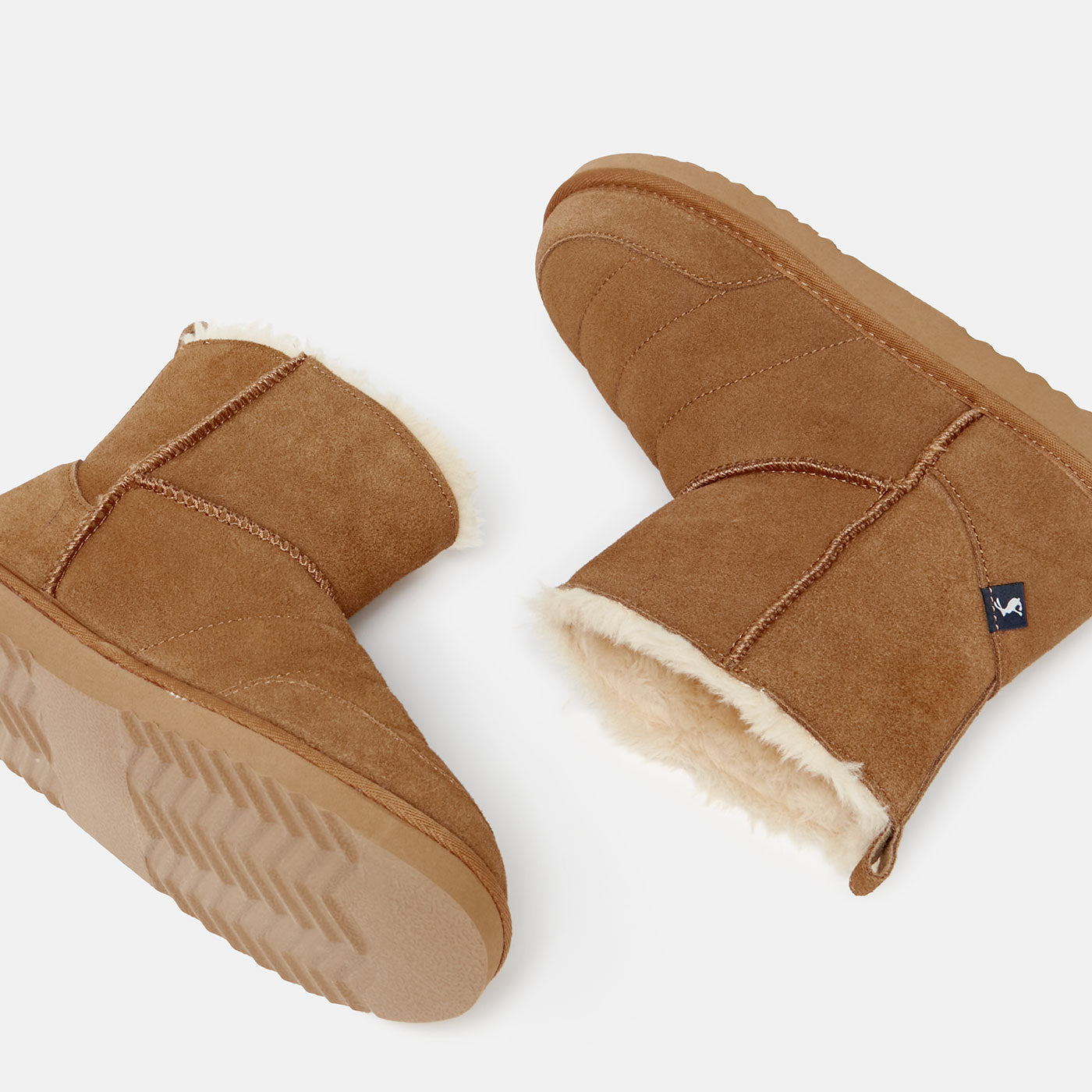 Joules Riley Faux Fur Suede Slipper Boots