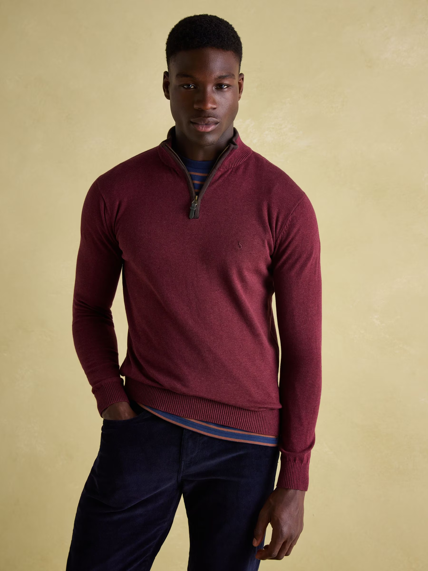 Joules Hillside Quarter Zip Funnel Neck Jumper