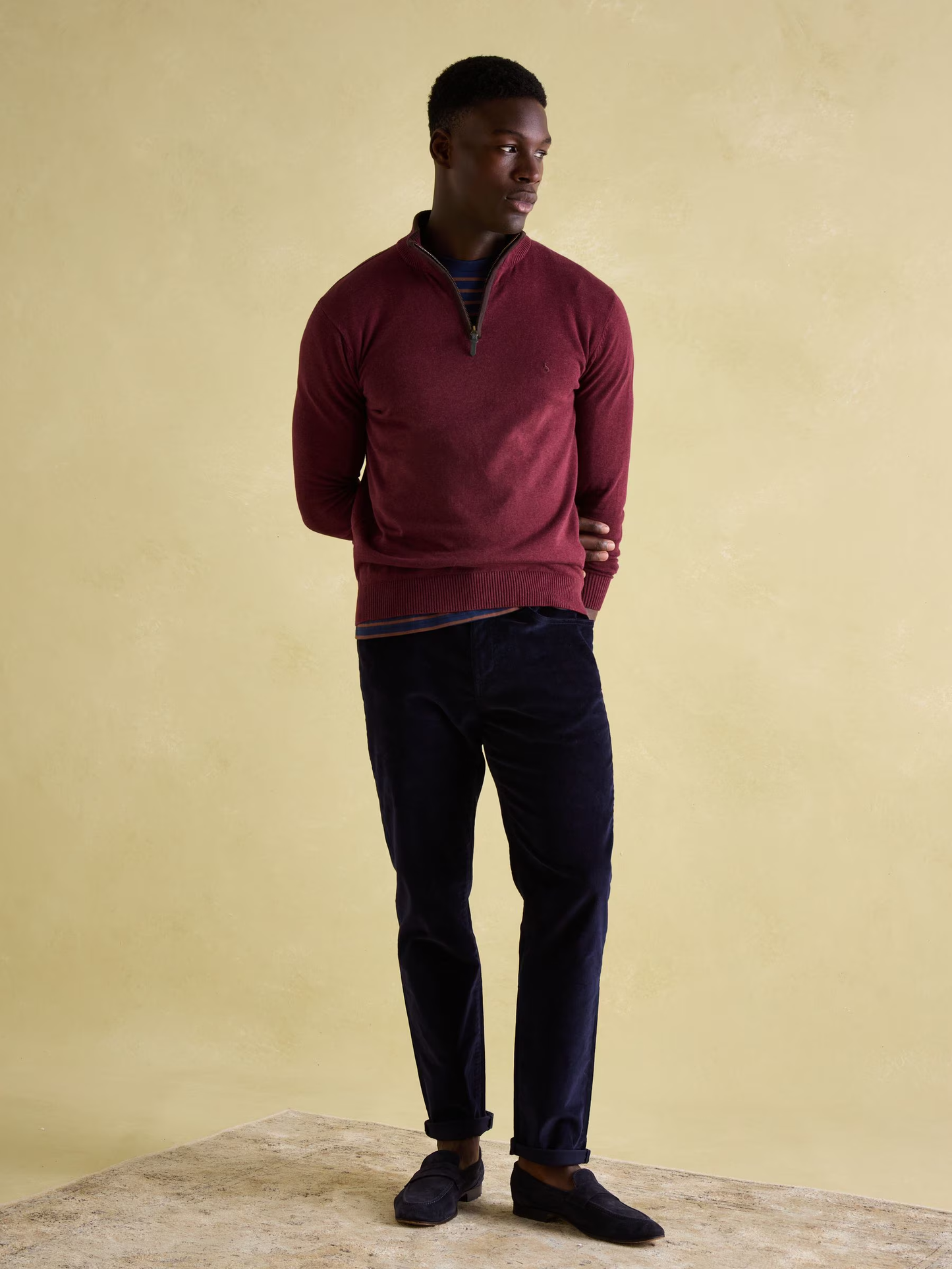 Joules Hillside Quarter Zip Funnel Neck Jumper