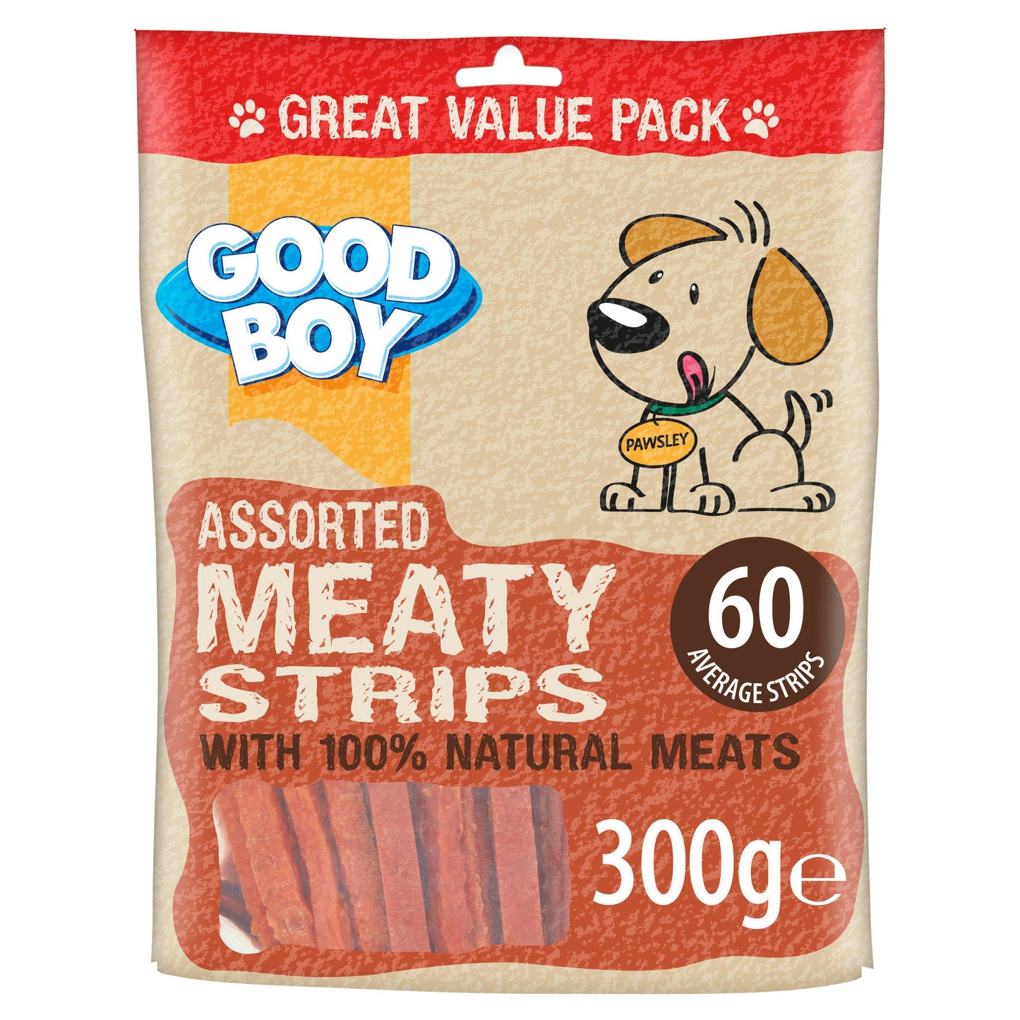 Good Boy Dog Meaty Strips Assorted 300g