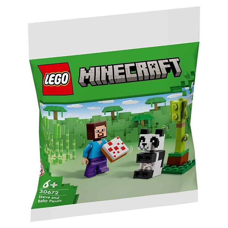 Lego Minecraft Steve and Baby Panda 30672