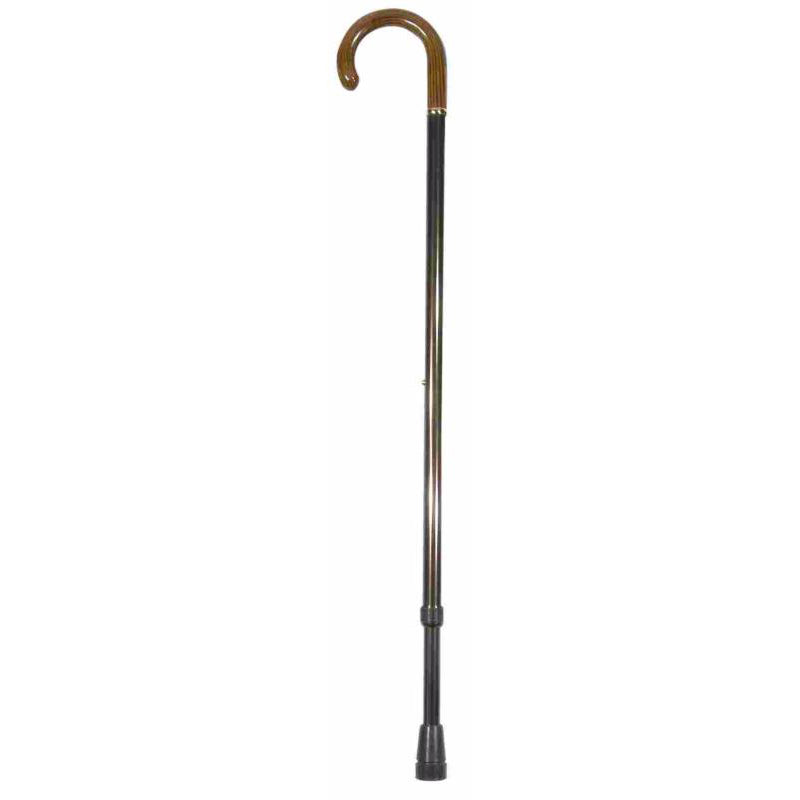 Classic Canes Extending Ash Crook Handle Cane Walking Stick Coffee Brown