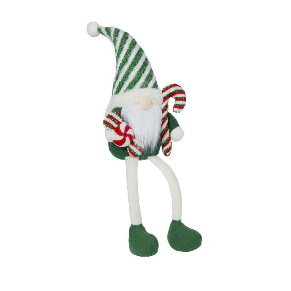 Three Kings Candy Cane Gonk - Seated - Green