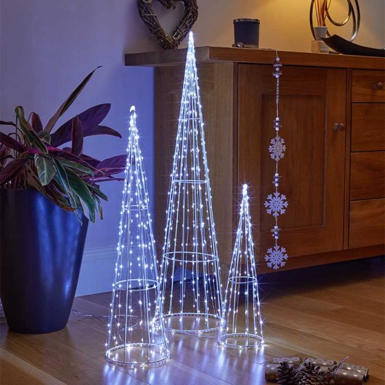 Three Kings 640 LED TreeCone Trio - Cool White