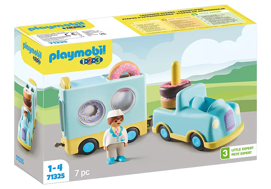 Playmobil 1.2.3 Doughnut Truck with Stacking & Sorting Feature