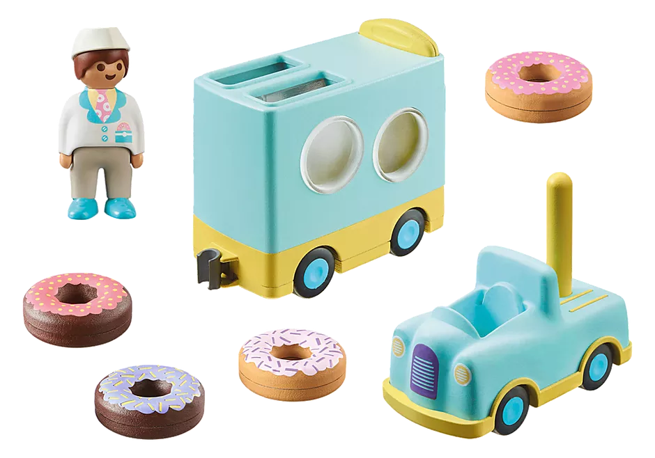 Playmobil 1.2.3 Doughnut Truck with Stacking & Sorting Feature