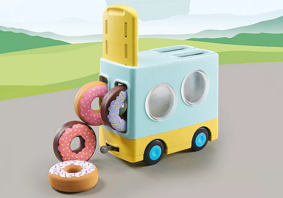 Playmobil 1.2.3 Doughnut Truck with Stacking & Sorting Feature