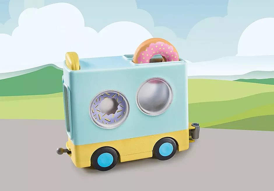 Playmobil 1.2.3 Doughnut Truck with Stacking & Sorting Feature