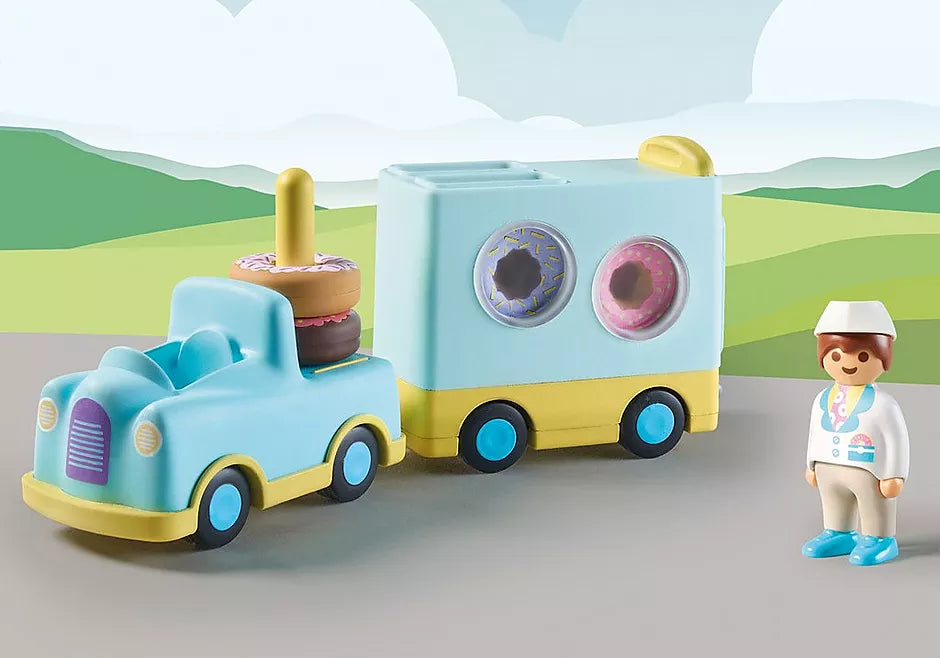 Playmobil 1.2.3 Doughnut Truck with Stacking & Sorting Feature