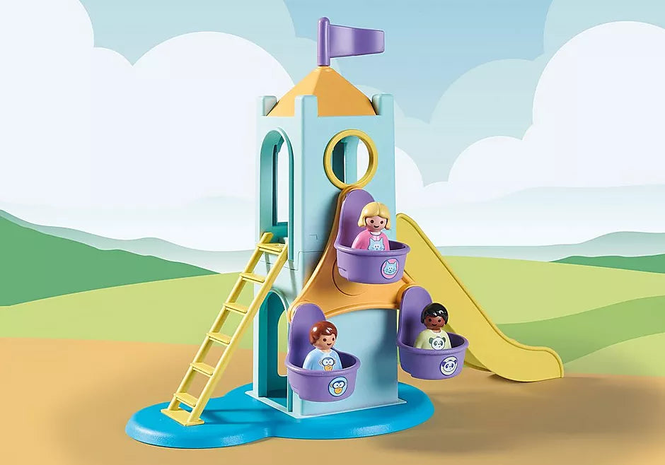 Playmobil 1.2.3 Adventure Tower with Ice Cream Booth