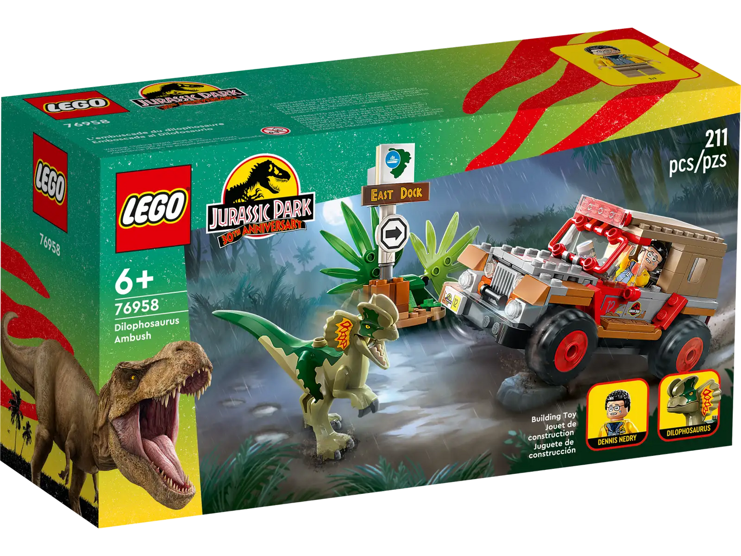 Lego Jurassic World Dilophosaurus Ambush 76958