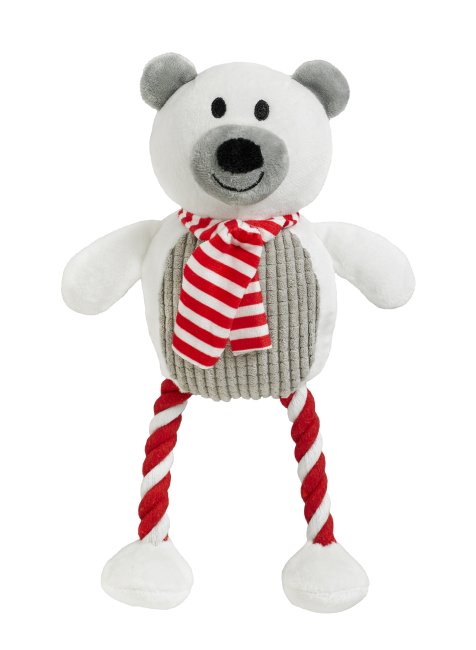 Good Boy Dog Toy Xmas Hug Tug Polar Bear