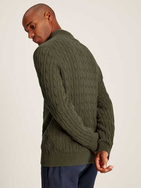 Joules Cable Knit Zip Neck Jumper