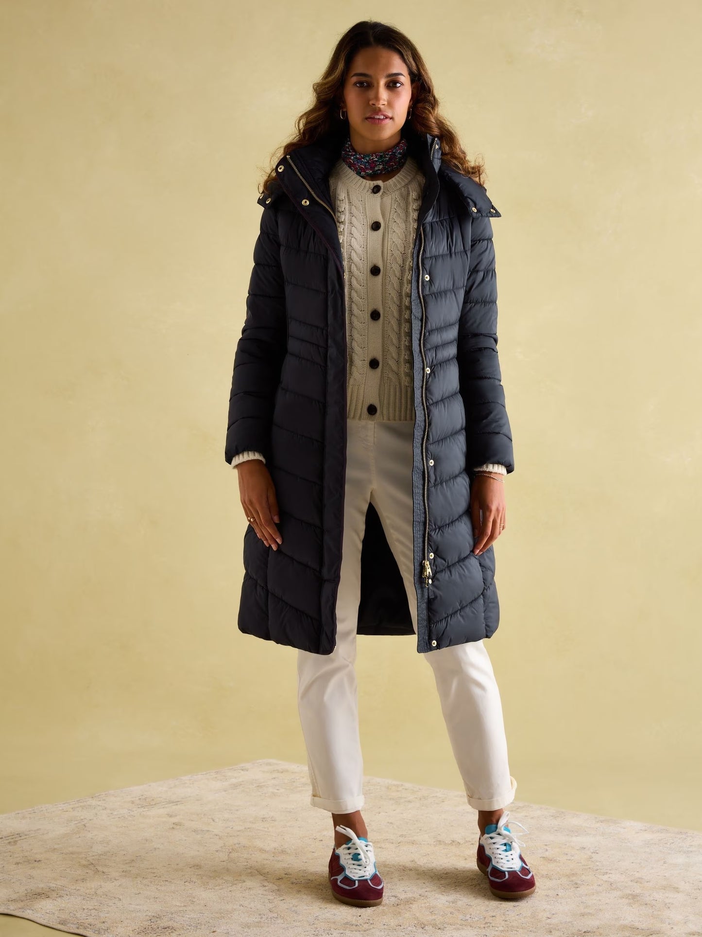 Joules Pembury Showerproof Long Padded Coat