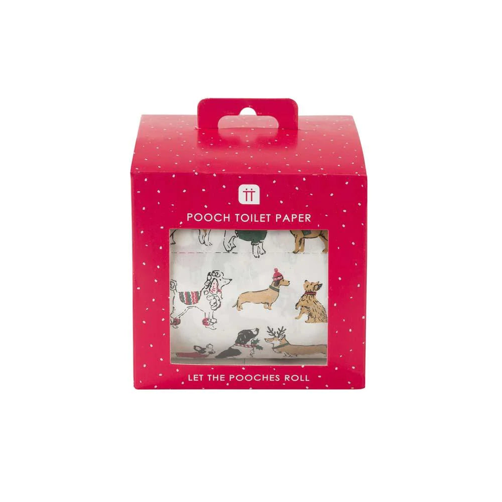 Talking Tables Christmas Dog Printed Toilet Roll