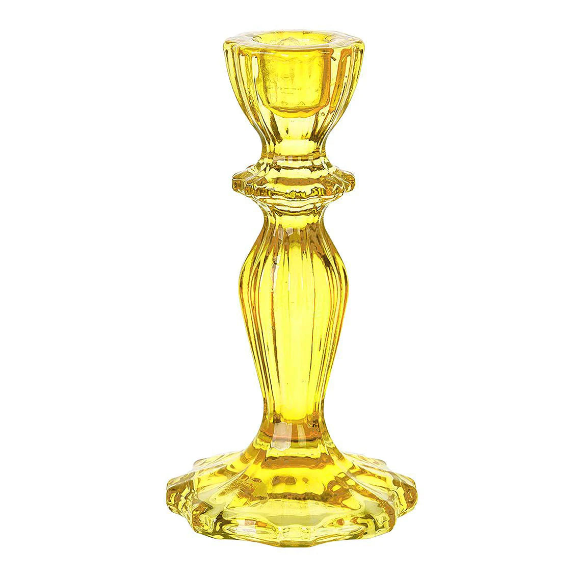 Talking Tables Boho Yellow Glass Candle Holder