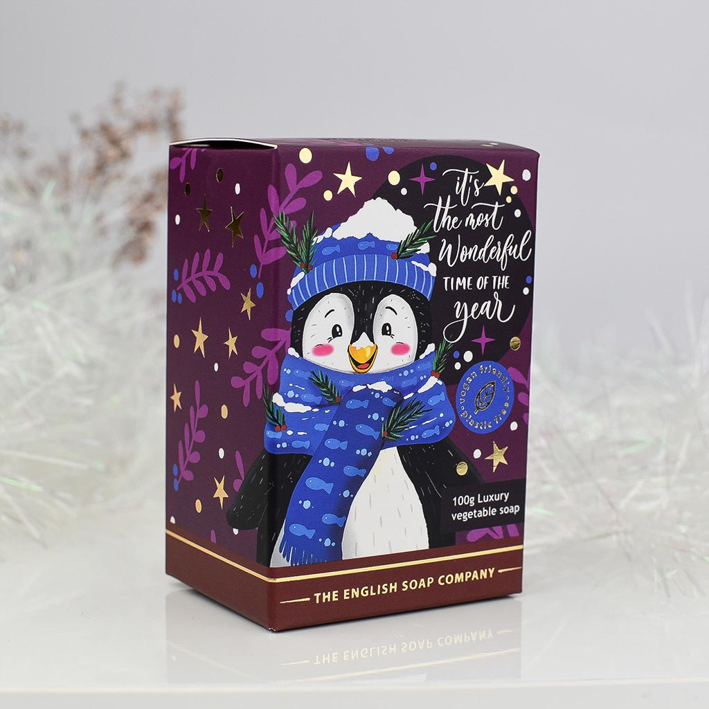 English Soap Company Christmas Penguin Mini Soap