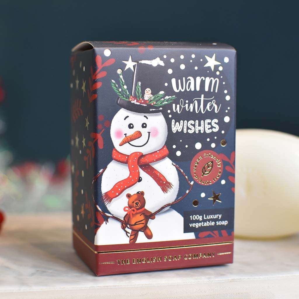 English Soap Company Christmas Snowman Mini Soap