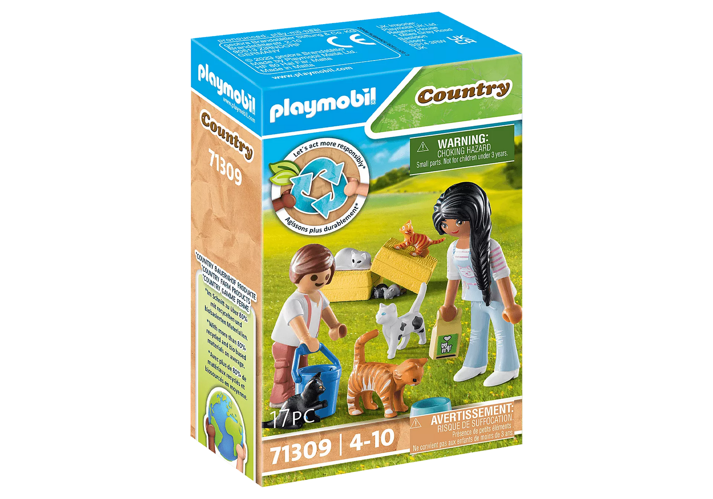 Playmobil Country Cat Family 71309