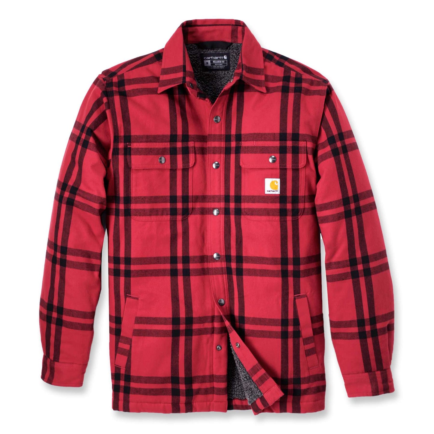 Carhartt Relaxed Fit Flannel Sherpa-Lined Shirt Jacket