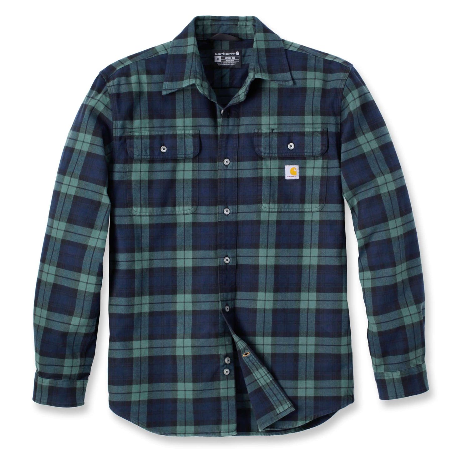 Carhartt Loose Fit Heavyweight Flannel Long-Sleeve Plaid Shirt