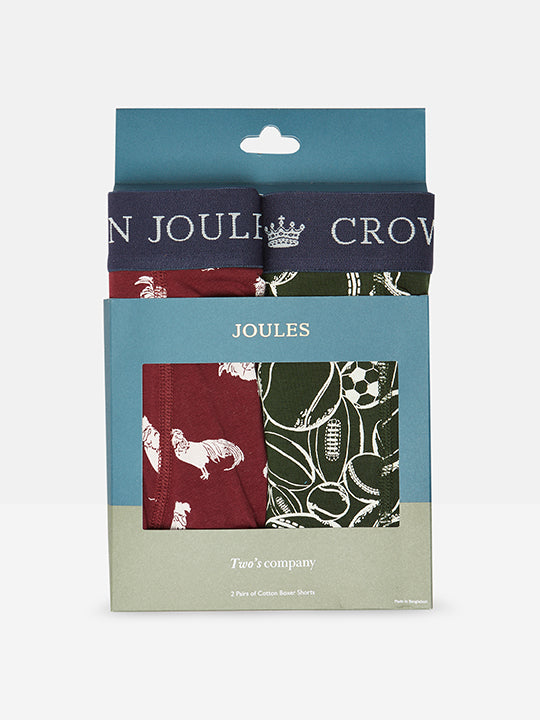 Joules Crown Joules Cotton Boxers 2 Pack