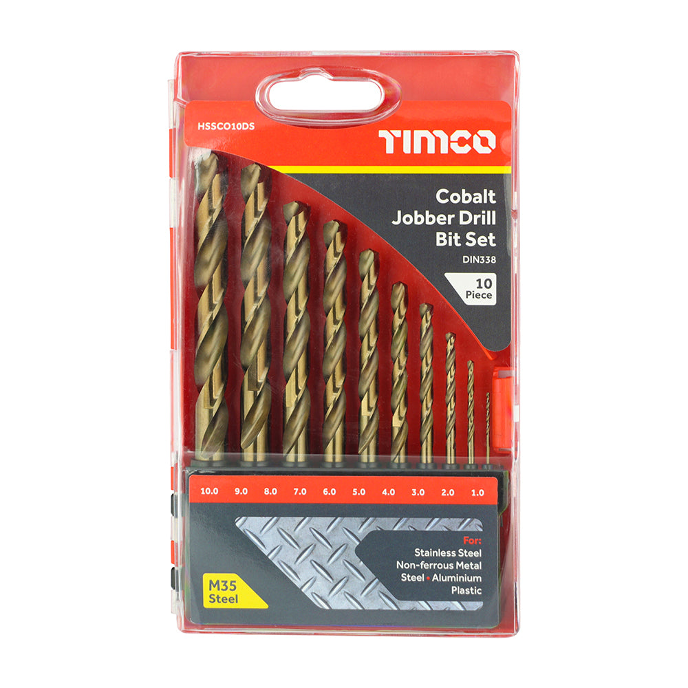 Timco Cobalt Jobber Drill Bit Set 10pc