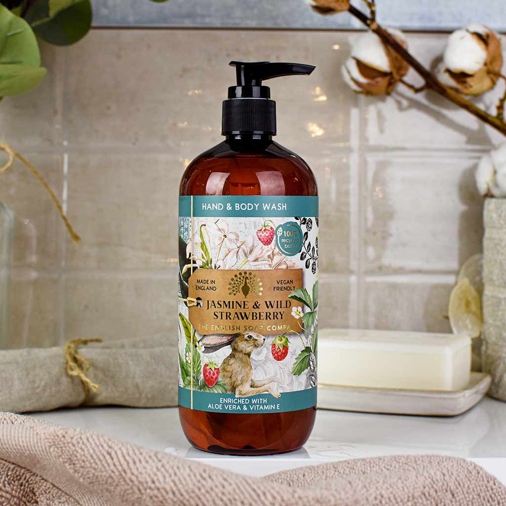 English Soap Company Anniversary Jasmine & Wild Strawberry Hand & Body Wash