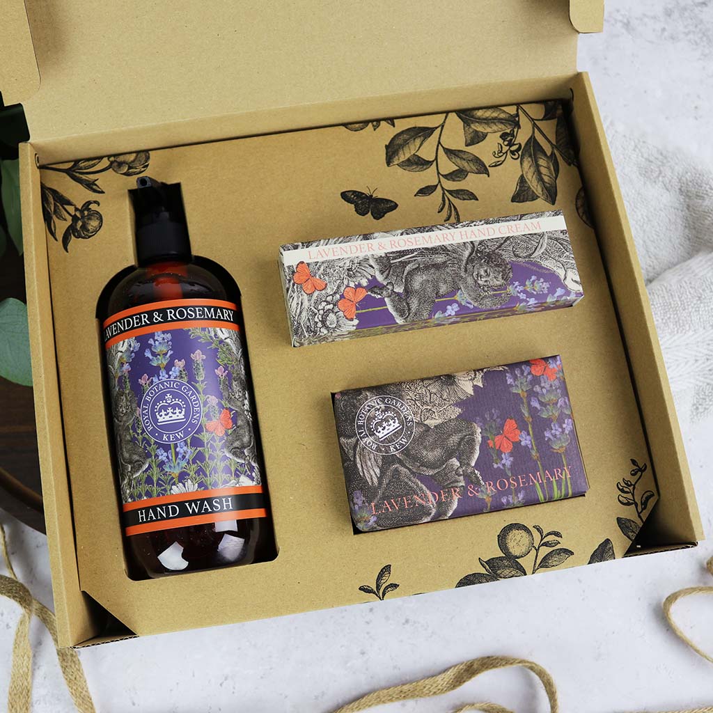 English Soap Company Kew Gardens Lavender & Rosemary Essential Hand Care Gift Box