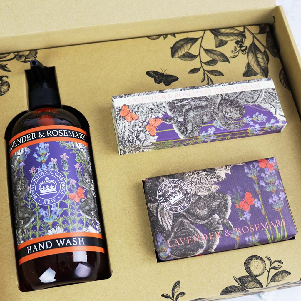 English Soap Company Kew Gardens Lavender & Rosemary Essential Hand Care Gift Box