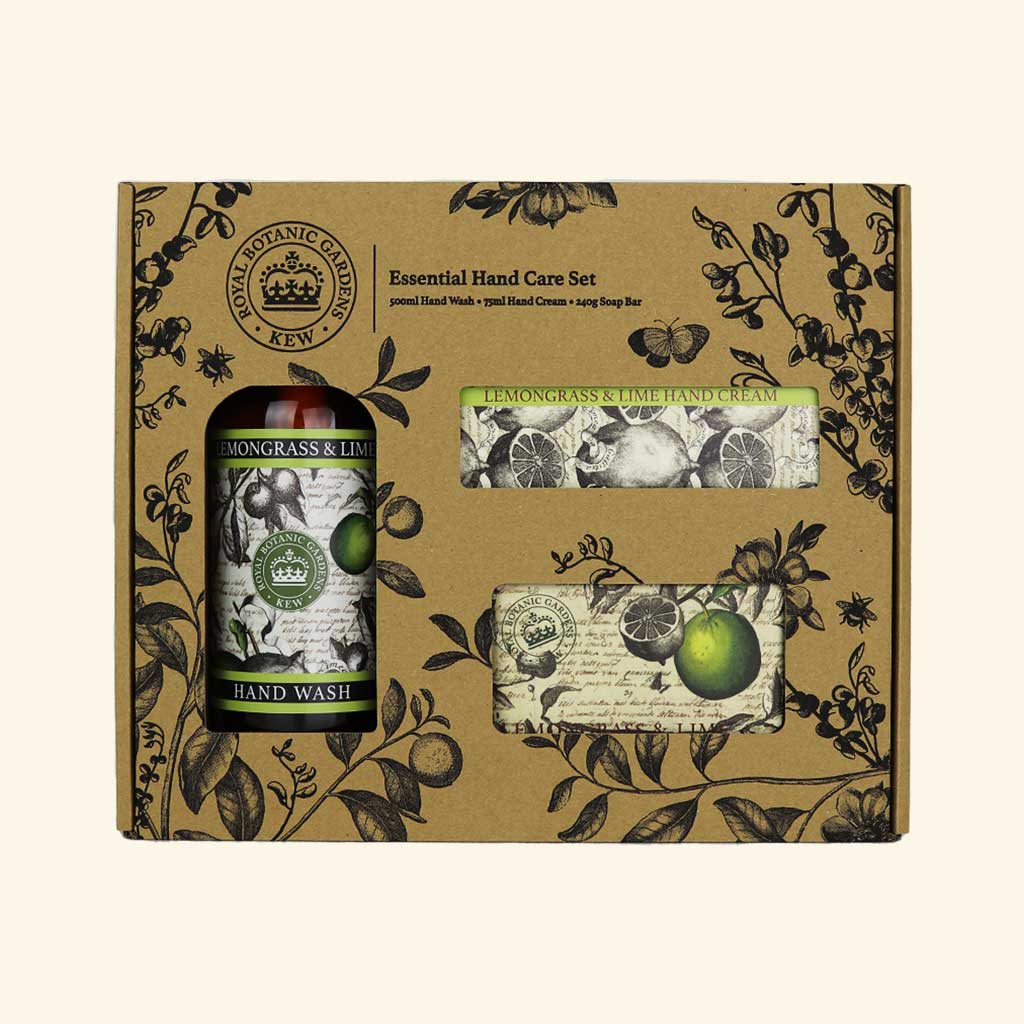 English Soap Company Kew Gardens Lemongrass & Lime Essential Hand Care Gift Box