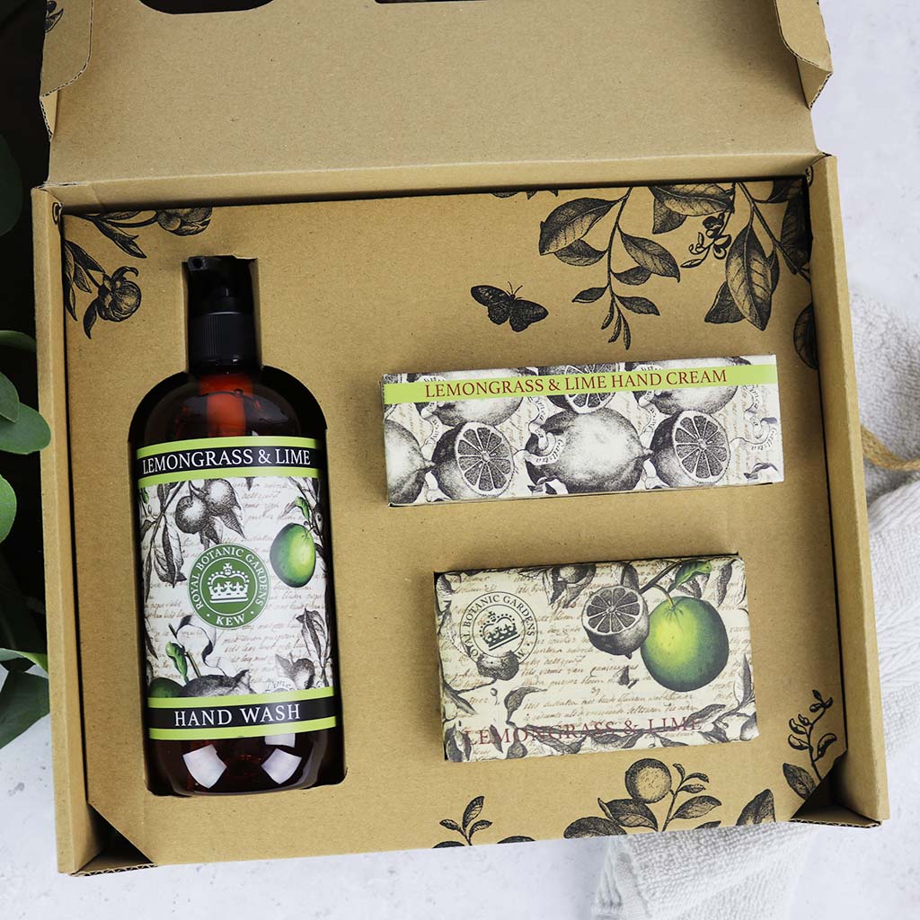 English Soap Company Kew Gardens Lemongrass & Lime Essential Hand Care Gift Box