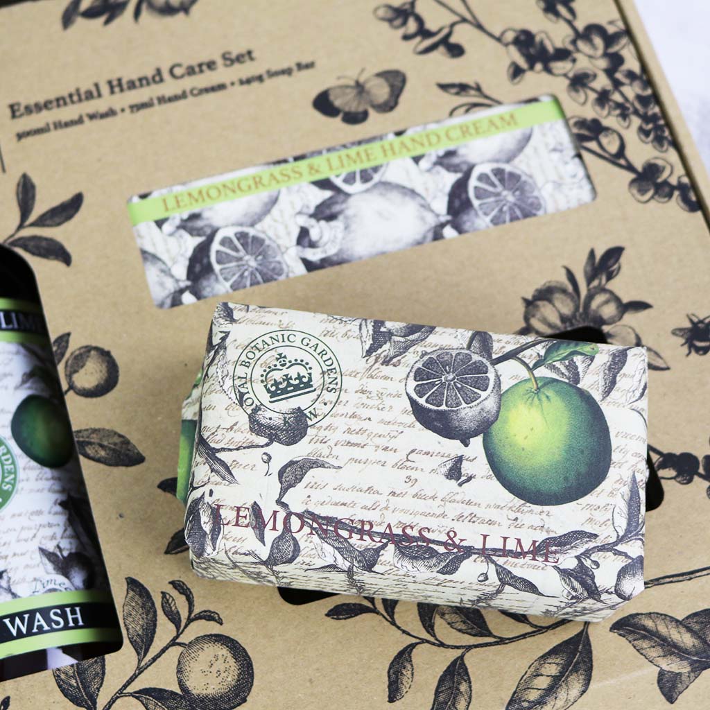 English Soap Company Kew Gardens Lemongrass & Lime Essential Hand Care Gift Box