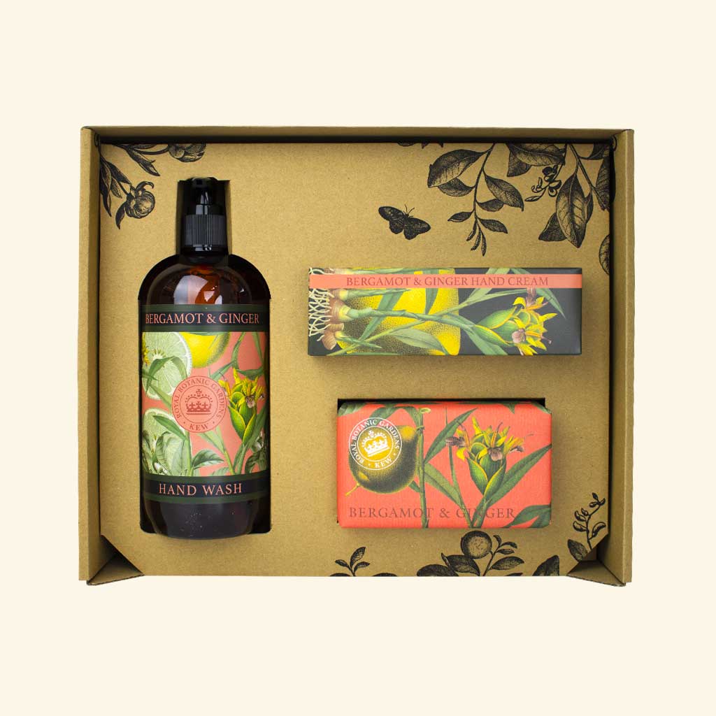 English Soap Company Kew Gardens Bergamot & Ginger Essential Hand Care Gift Box