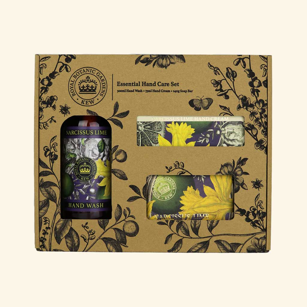 English Soap Company Kew Gardens Narcissus Lime Essential Hand Care Set Gift Box