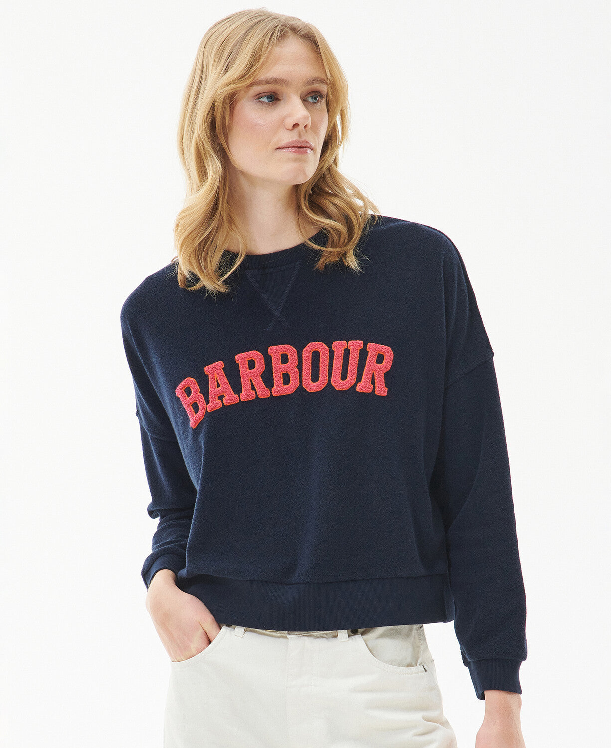 Barbour Bracken Overlayer Sweatshirt - Navy