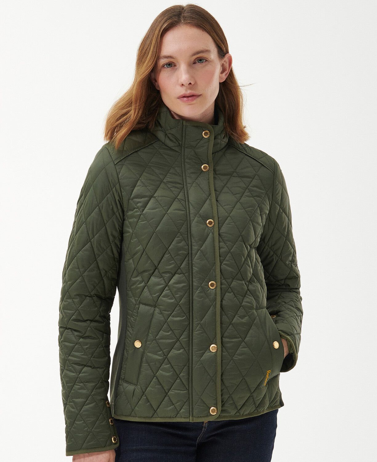 Barbour Yarrow Quilted Jacket - Olive/Rose Garden Floral