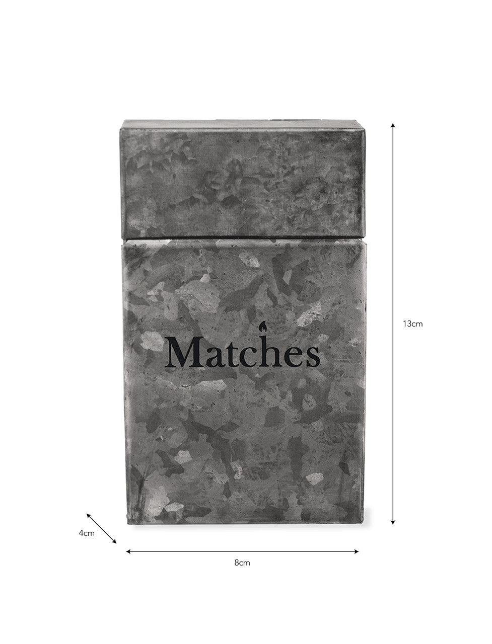 Garden Trading Steel Match Box Black Galvanised