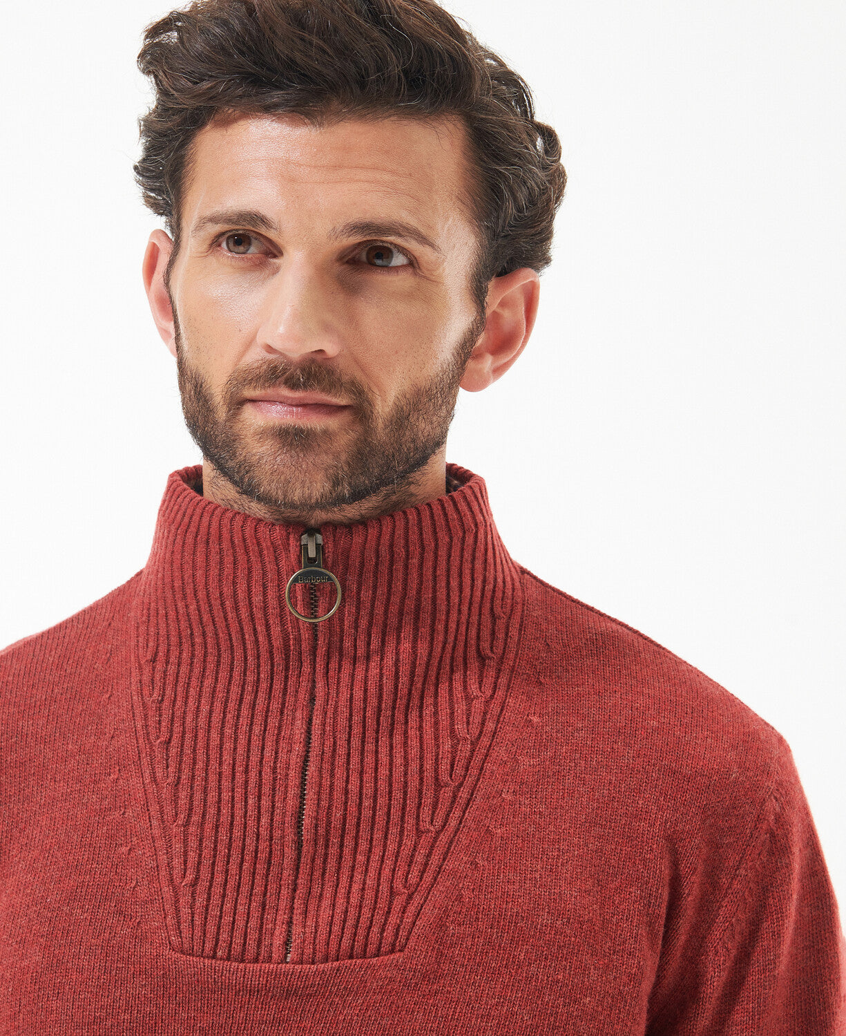 Barbour sweater sales red