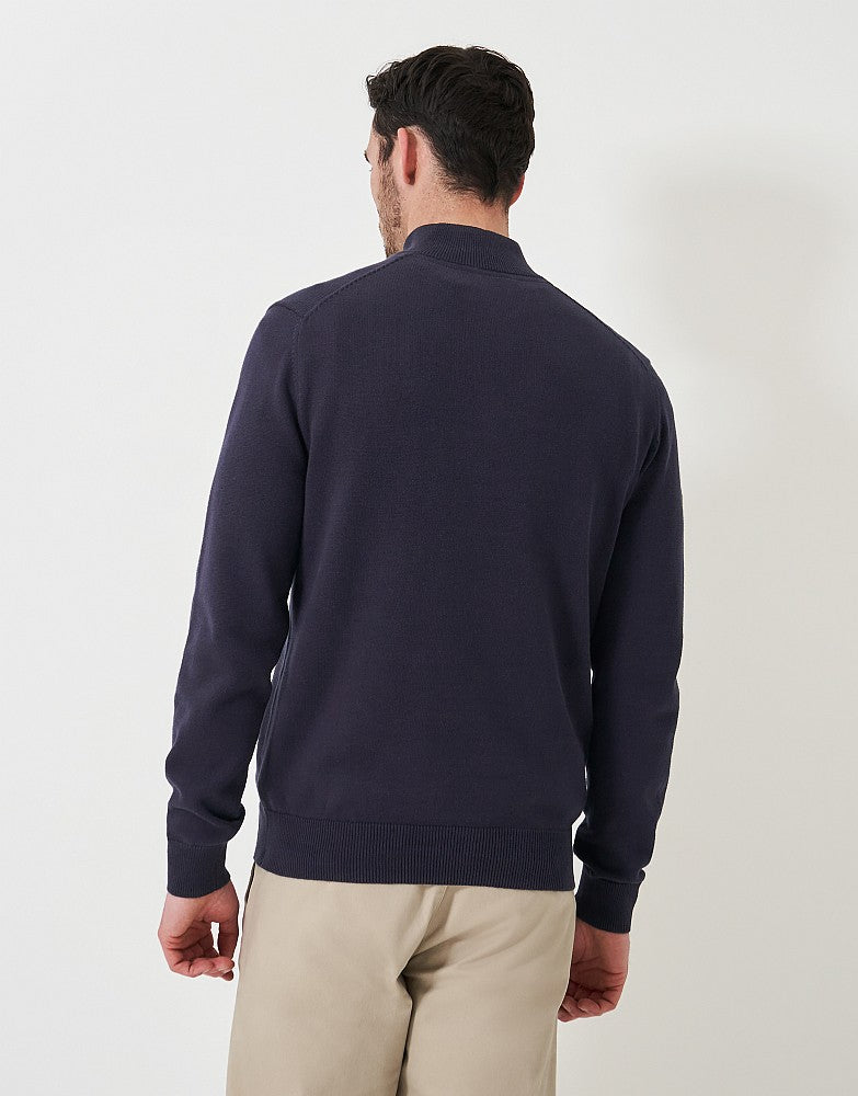 Crew Clothing Organic Cotton Half Zip Knit Jumper