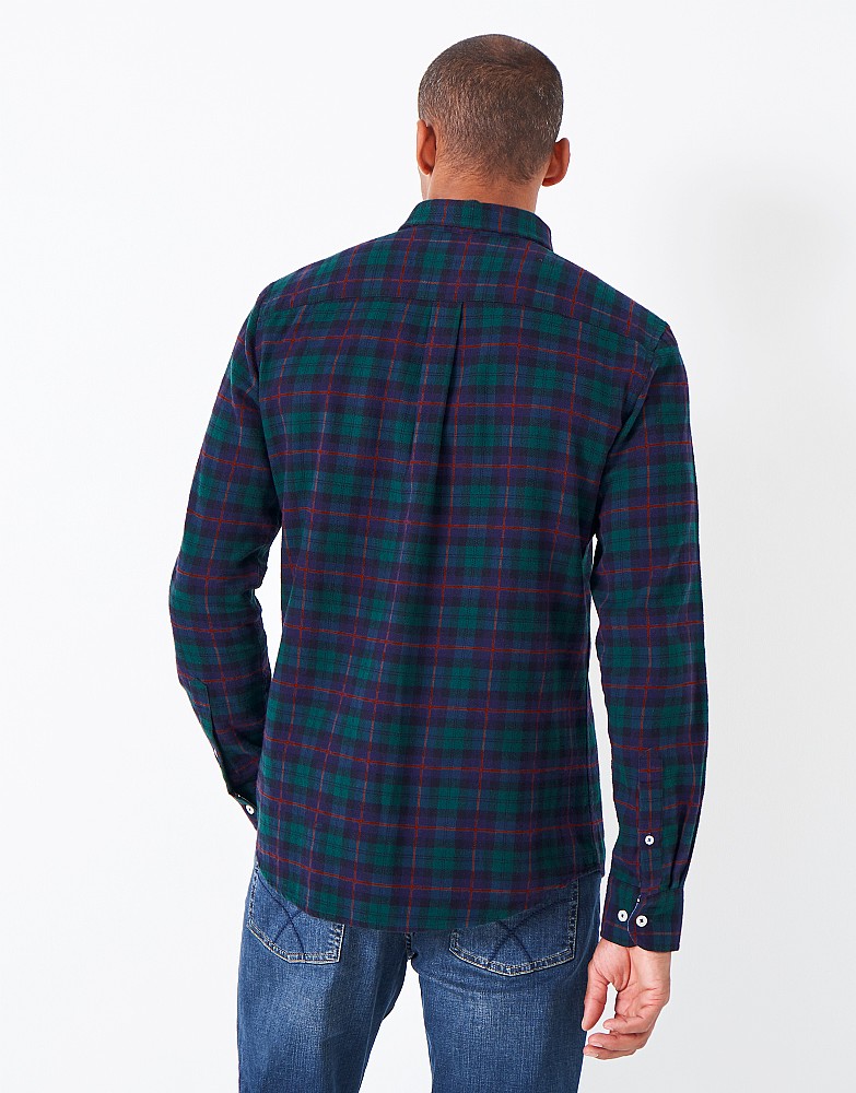 Crew Clothing Blackwatch Flannel Check Casual Fit Shirt