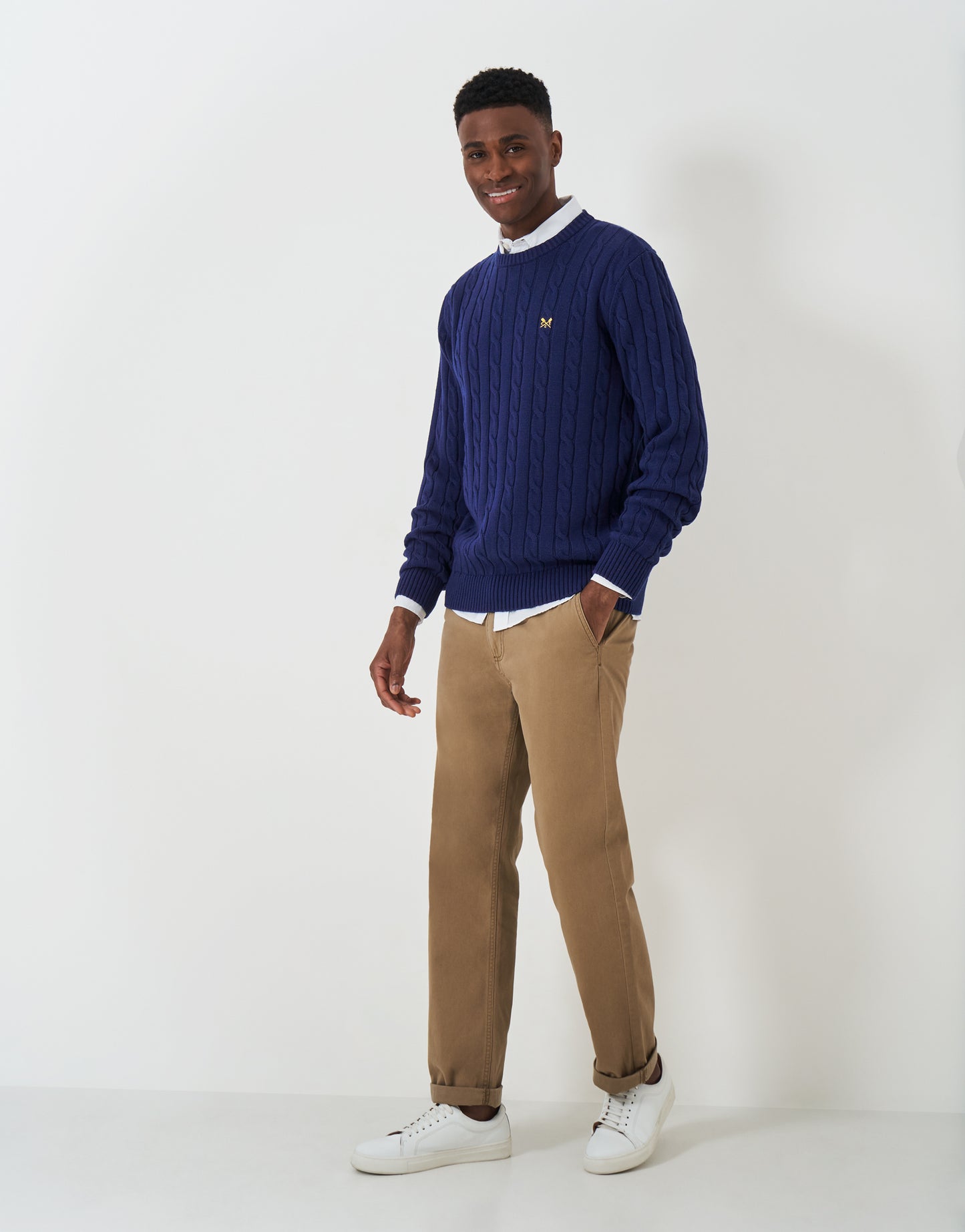 Crew Clothing Oarsman Cable Crew Neck Jumper