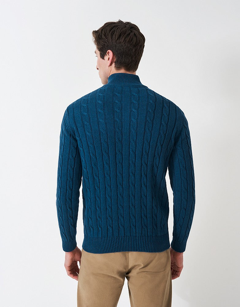 Crew Clothing Oarsman Cable Knit Half Zip Jumper