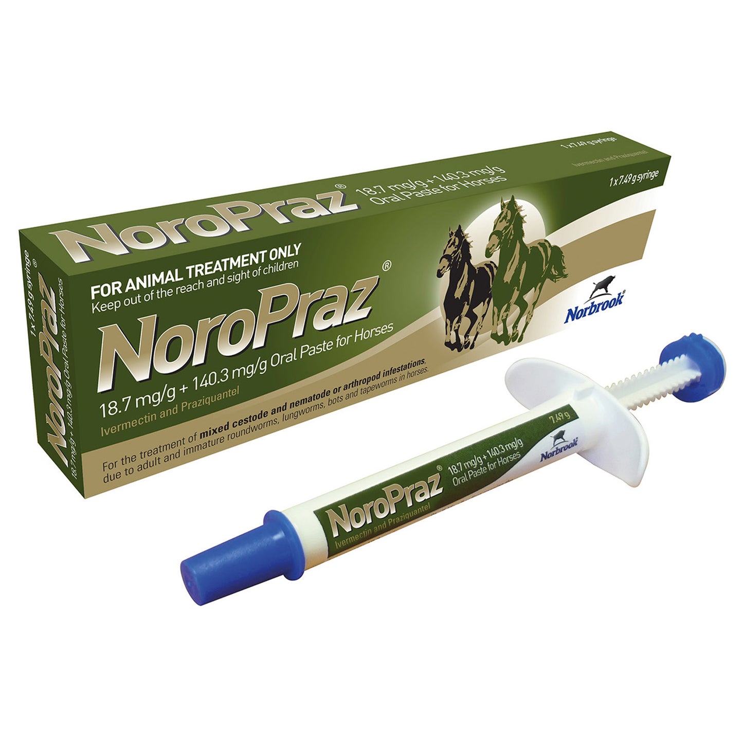 Noropraz 18.7 mg/g + 140.3 mg/g Oral Paste Horse Wormer